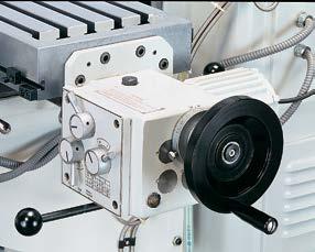 precision feed via smooth hand crank All 3 axes are provided with clamping devices the