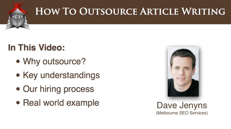 In This Video So in this video, I'm going to take you through a few different things. I'm going to start off and talk about why you should outsource.
