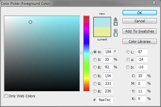 Choosing Colours Firstly we ll need to have some colours set, before taking a look at some of Photoshop s main features.