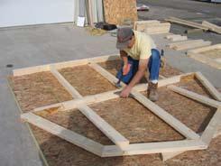 Install the gable studs as shown and