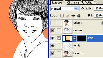 Click on the canvas to fill skin's layer mask