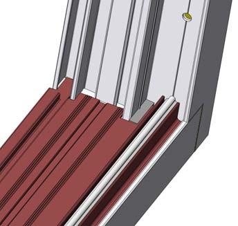 18) Install the steel roller track into the pocket in the tower of the fiberglass sill cover (Fig. 27).
