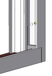 24) Snap the head track cover into the exterior track in the head, between the fixed panel and the side jamb as shown (Fig. 36).