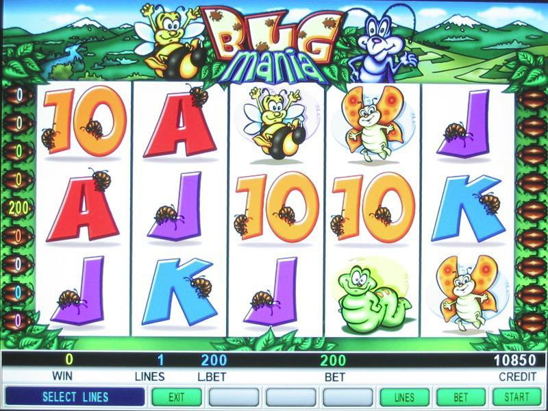 1.15BugMania The game is a program with 5 reels and 9 winning lines, in which the simulation of the traditional motor rotated reels realized.