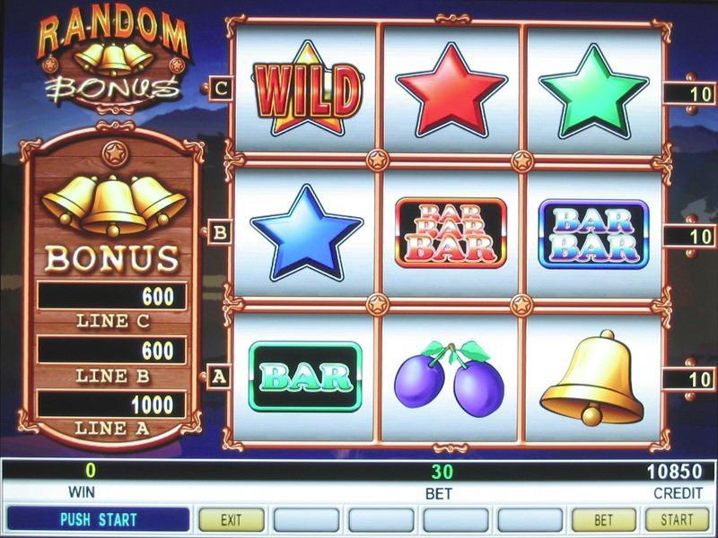 1.18RandomBonus The game is a program with 3 reels and 3 winning lines, in which the simulation of the traditional motor rotated reels realized. 1.18.1Playingthebasicgame By pressing the BET button, the appropriate bet is selectable.