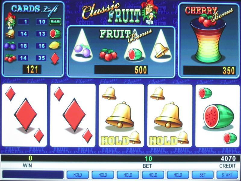 1.4ClassicFruit Figure 2. Main screen 1.4.1Playingthegame Video card game, in which the cards can be easily understood by the fruit symbols on them.