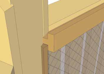T Moulding should sit evenly on Handrail.