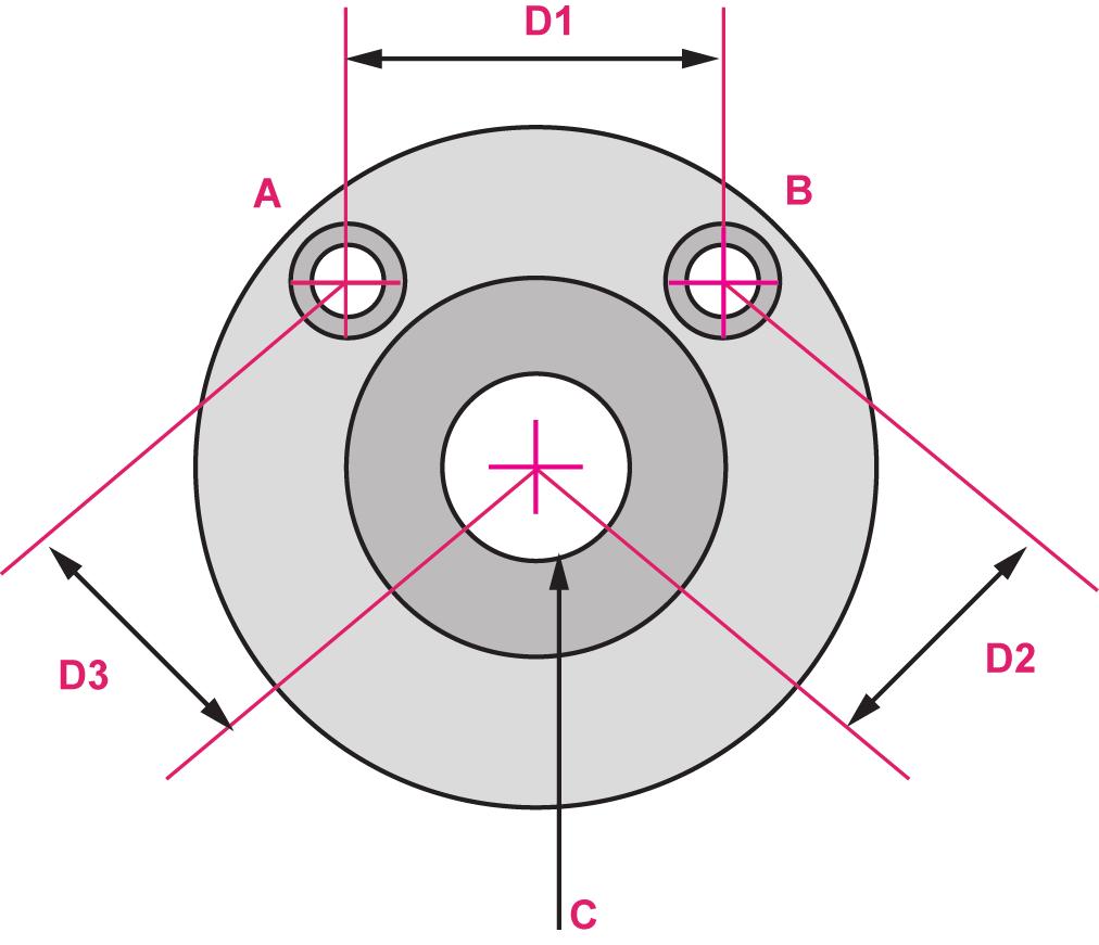 How toread a Vernier Caliper 3. Figure 29 identifies the through holes that you are to determine the distances between their centers. Outline your strategy for determining these distances.