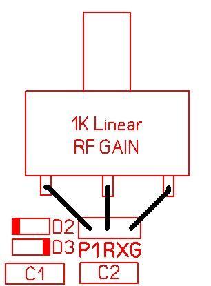 APPENDIX 4: Connecting a potentiometer to terminals P1RXG The switch at terminals ATT activates a fixed level of attenuation that in some situations is not suitable for the band conditions.