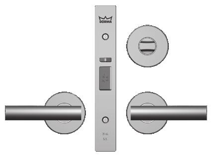 ST960DXDZR, ST960DXDZL, DOUBLE CYLINDER EXIT LOCK Latchbolt by handle either side, unless outside handle is made inoperative by key from inside. Outside cylinder retracts latchbolt.