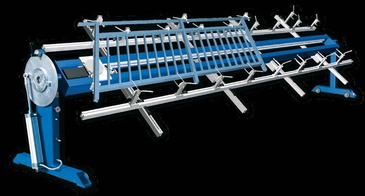 - the slope angle for banisters can be directly selected at the driving carriage - the spindle spacing