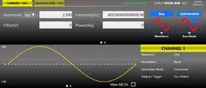 Expert Rider and Simple Rider AFG user interfaces make quick and easy the generation of complex arbitrary waveforms and complex modulations in few bottom clicks.