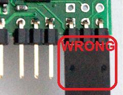 If you use cables from kristaps_r then connect them so that connector contacts are seen if looking from top of the board like in picture.