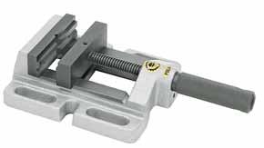 The clamping of the work piece is done by a single movement of the lever. This vise saves a lot of time with it s fast clamping mechanism. The base and movable jaw are made of semisteel.
