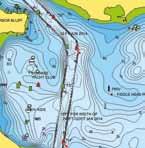 Customize views of Navionics charts to highlight shallow areas, target fishing range
