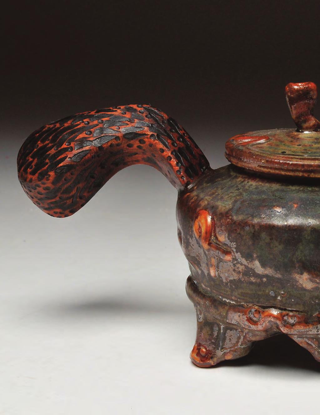 Stoneware Teapot, 1990. Reduction fired.