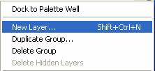 On the keyboard, press Shift + Ctrl + N. From the Layers Palette menu, choose New Layer.