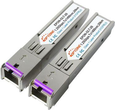 EPON-OLT-20 OLT for IEEE 802.3ah-2004 PX-20+ 1.25Gbps Downstream and 1.25Gbps Upstream Features SFP Package with SC connector 1.25Gbps, 1310nm BM APD Receiver 1.