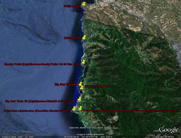 populated areas. A point of contact was developed at the Point Sur Lighthouse to assist in this effort.