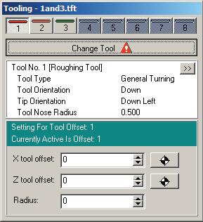 Click the 'Change Tool' button to perform the toolchange.