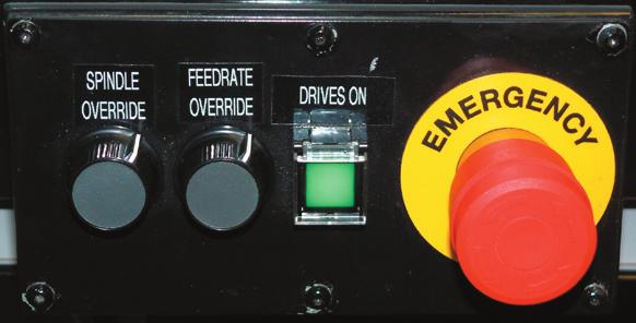 If necessary release the Emergency Stop button.