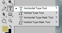Click on the Horizontal Type Tool.