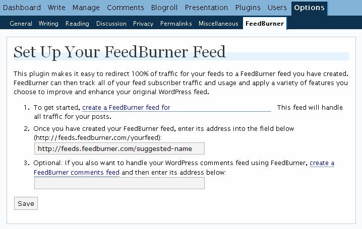 redirected to your FeedBurner URL without you needing to manually update your feed URLs.