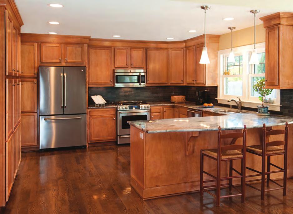 BRETWOOD MAPLE Kitchen Kompact is located in Jeffersonville, Indiana, across the Ohio River from Louisville, With a warm finish that brings out the beauty of maple,