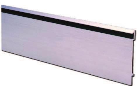 FA Series The Esco Clearway FA (Flat Aluminium) Dress Skirting is available in 2 standard sizes.