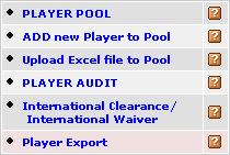 AUDIT, International Clearance/International Waiver, and Player Export: Also, on this page, note, above the bold page title is a navigation-linking tool: A