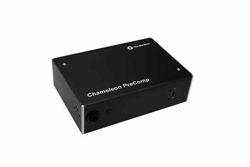 Chameleon PreComp Automated Dispersion Control for Chameleon Ti:Sapphire Lasers Features Automated dispersion tracking designed for MPE Continuous precompensation from 0 to -23,000 fs 2 dispersion