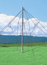 Broadband monopoles Designed for medium to long-distance omnidirectional operation, these antennas exhibit low angle radiation patterns an economical solution for general HF