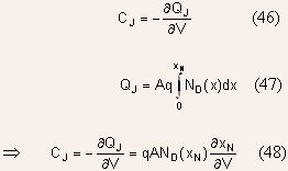 To determine an expression for junction capacitance, the incremental change
