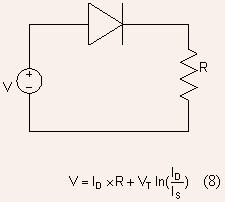 In such cases the analysis is greatly simplified through use of the following simple diode model: In forward bias: is frequently taken as between 0.6-0.7 V.