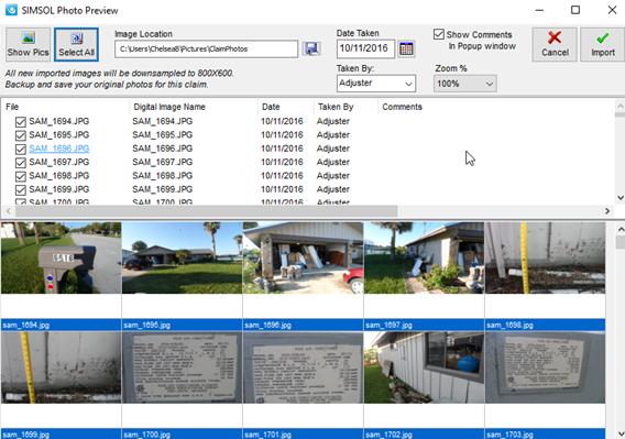 Simsol Photo Guide 4 viii. Click Done to complete importation of a single photo into Simsol Program.