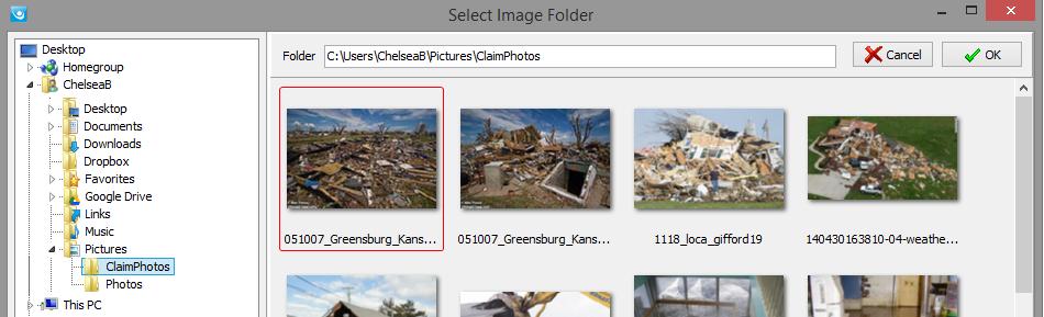 Simsol Photo Guide 5 b. When browsing for your image location, you ll want to note you will not be selecting the images themselves, only the folder they are residing in.