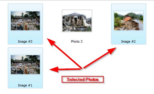 Simsol Photo Guide 8 a. Holding the Ctrl key, multiple photos can be selected by individually clicking on each photo you want to be selected.