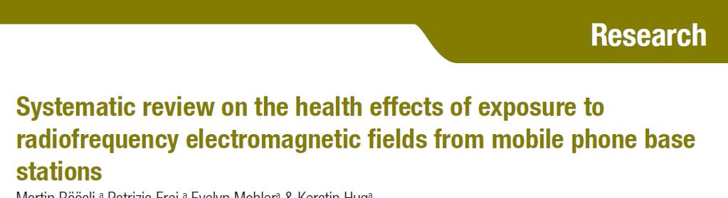 WHO Commissioned Systematic Review our review does not indicate an association between any health outcome and radiofrequency electromagnetic field exposure.