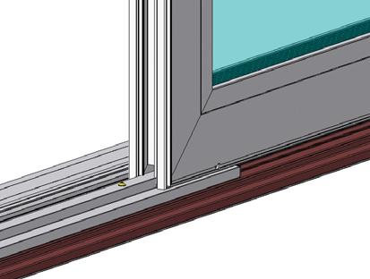 12) Slide the T-shaped insert into the fabricated end of each fixed panel support as shown (Fig. 15).