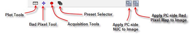 Chapter 5 User Interface 5.3 Plot and Acquisition Toolbar This toolbar provides quick access to plotting and acquisition functions. The icon for the currently selected tool is displayed.