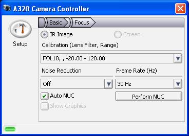 Chapter 6 Camera Control 6.2 A320/A325 Controller The A320/A325 Controller consists of a setup page and a focus page.