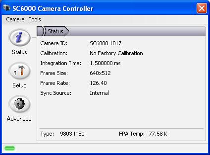 Chapter 6 Camera Control 6.4 SC4000/SC6000 Controller NOTE: The standalone Camera Controller that came with the camera cannot be running at the same time as ExaminIR or there will be conflicts.