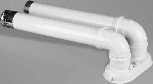 TWIN FLUE SYSTEM 80 SERIES CHARACTERISTICS Extruded aluminium tubes (alloy 6060), 1 mm thickness EN 1070 alloy is available in the applications where the condensate presence and 1.