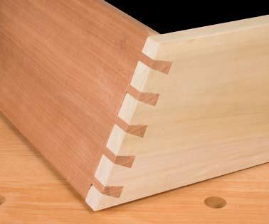 Completed Angled Tail Cut: Your completed tail cut stock should look like the one shown below. See (Fig. 27) Fig.27 Assemble the Angled Dovetail Joints: Assemble the pin-board and the tail-board.