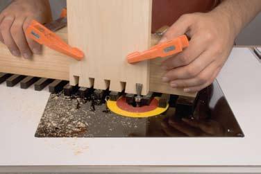 When cutting with the optional router bits, follow the all the instructions previously outlined in this manual. Make necessary adjustment for thinner stock pieces.