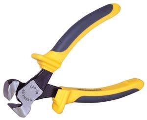 Bimaterial Front Cutting Pliers Brushed steel finish Bi-material handles for comfort and grip even with oily hands Induction hardened and tempered metal for longer performance Close fit machined jaws