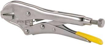 models for convenience General purpose plier with curved jaw ideal for pipes or hexagonal nuts Chrome plating is corrosion resistant for long life Screw adjusts the jaws and the amount of clamping