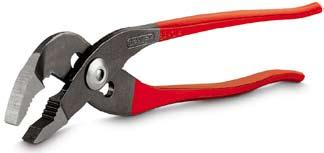Adjustable Water Pump Pliers A safety stop prevents the fingers from being pinched Joints, nose points and teeth machined with precision Hardened