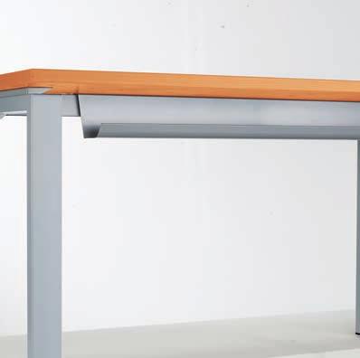 1800 mm : 1300 mm 32,5 100 129 Horizontal cable management - multiple desks with shared structure, fixed tops 3 Double metal cable trough, large capacity, fitted to shared structure desks and