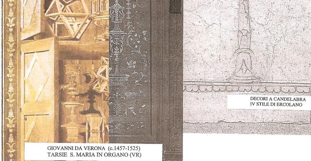 pages of the manuscript and the actual forms of certain friezes painted on antae in the Fourth Pompeian style.